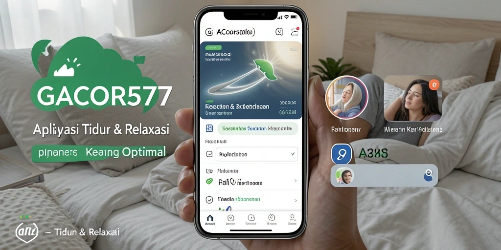 Tampilan antarmuka GACOR577 yang menenangkan untuk Tidur & Relaksasi.