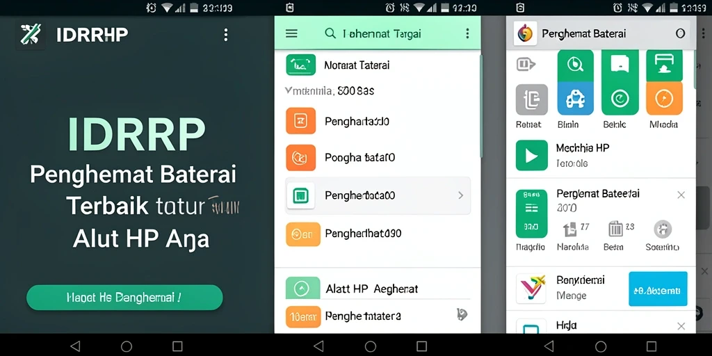 Tampilan utama IDRRP menunjukkan analisis penggunaan baterai yang jelas.