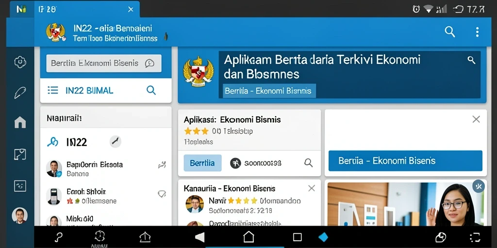 Tampilan antarmuka aplikasi IN22 yang informatif dan mudah dipahami.
