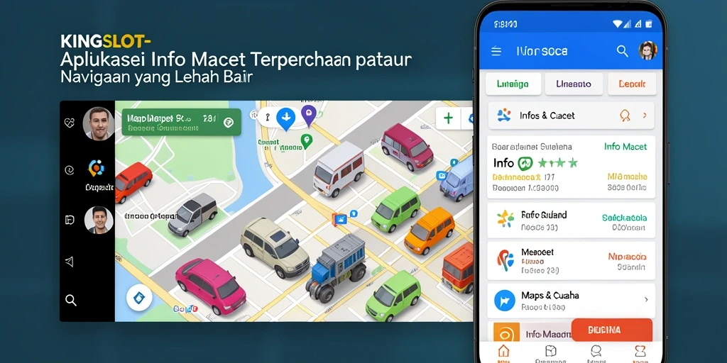 Antarmuka utama KINGSLOT menampilkan informasi kemacetan secara real-time.