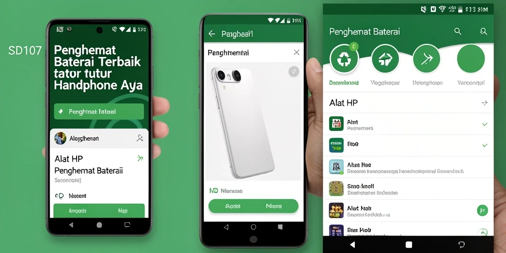 Tampilan antarmuka utama SD107 yang menarik dan fungsional untuk penghematan baterai.