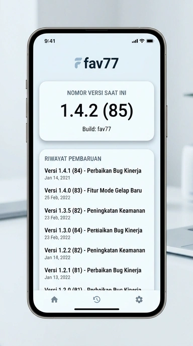 Tampilan riwayat versi fav77